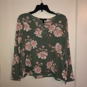 Forever 21 Floral Longsleeve Top